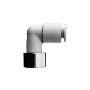 &nbsp; SMC &nbsp; 0120-837-838 適用チューブ外径：φ6mmねじ接続：Rc1/8シール剤なし製品色：【ボディ】白色系　【リリースブッシュ】ライトグレー機種：メスエルボ使用流体：空気・水使用圧力範囲：-100kPa〜1MPa保証耐圧力：3MPa周囲温度および使用流体温度：-5〜60度、水の場合0〜40度（凍結なきこと）ねじ：【取付部】JIS B0203（管用テーパねじ）、JIS B0205（メートル並目ねじ）　【ナット部】JIS B0205（メートル細目ねじ）ねじ部のシール剤：シール剤付または、なし適用チューブ：FEP、PFA、ナイロン、ソフトナイロン、ポリウレタンおねじ部からの直角方向の配管に使用　
