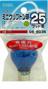 ŵ 04-6036 ߥ˥ץȥS35ꥢ顼25W ֥롼 E17 046036