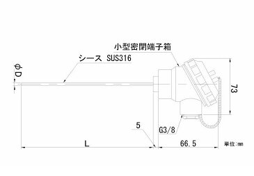 【個数：1個】日本電測 RN2-3.2-15 端子箱形シース白金測温抵抗体 RN23215 【送料無料】【ポイント5倍】