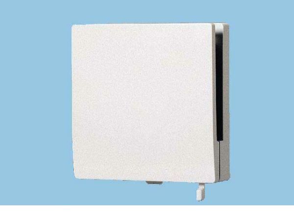 FY-GKF43L-W品番 FY-GKF43L-W品名 システム部材 自然給気口 壁用・定風量機能タイプ・給気清浄フィルター付 パイプ、屋外フードセット用途 居間特長気密性の高い住宅や計画換気の給気口として使用します。●給気清浄フィルターで花粉などの粉塵を除去し、きれい外気を取入れます。（給気清浄フィルターの交換の目安は、6ヵ月1回程度の水洗いで約2年半〜3年）●定風量機能付定風量調整方法：おもりをつけると30m3／hおもりを外すと20m3／h●有効開口面積：12cm2●手動式開閉シャッター付●適用パイプ径：呼び径φ100mm■交換用給気清浄フィルター（別売品）FY-FB12お願い●使用時は「開」の状態（レバーを右側に移動）でご使用ください。●台風や吹雪などのような雨や雪、風の強い時には、一時的にシャッターを閉じてください。●外気温が-5℃以下で室内温度が高い場合（室内20℃、相対湿度50％以上）には、本体の表面や内部に結露が発生することがありますので、布等で拭いてください。●設置にあたっては、火災警報器との関係にご注意下さい。●パイプフードは、防虫網のものは目づまりのおそれがありますので、使用しないでください。※商品の機能・詳細につきましてはパナソニック電工のホームページか下記までお願いいたします【パナソニックお客様ご相談センター】フリーダイヤル　0120-878-365　