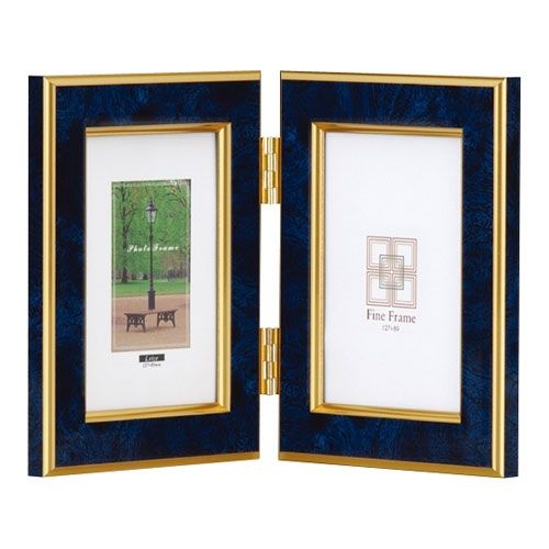 ナカバヤシ 83403 写真立て フォトスタンド 樹脂製 マーブル大理石調 L判タテ＋L判タテ 2面タイプ フ−T..