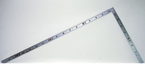 シンワ測定 10045 曲尺平ぴた シルバー 1尺5寸／5 0 併用目盛 10045