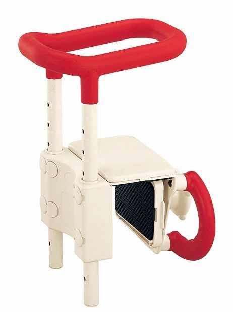 4970210436493 高さ調節付浴槽手すり UST-130 レッド