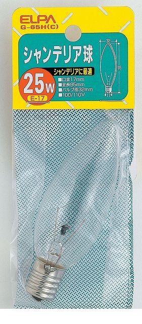 īŴ ELPA G-65H-C ǥꥢE17 25W G65HC