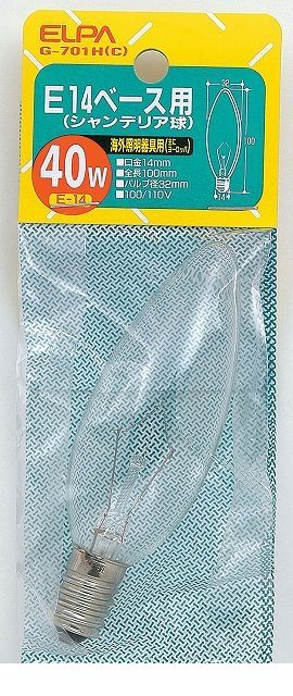 īŴ ELPA G-701H-C ǥꥢE14 40W G701HC