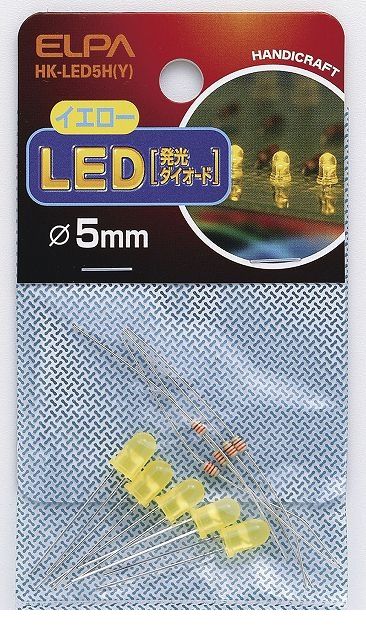 朝日電器 ELPA HK-LED5H-Y LED 5MM キ HKLED5H