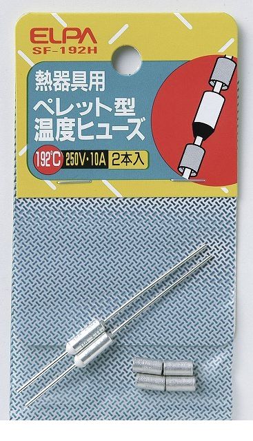 &nbsp; 朝日電器 &nbsp; 042-473-0159 【商品説明】【仕様】●定格：250V 10A●公称動作温度：192(+1、-3)●入数：2●【特徴】●コタツ、ドライヤーなどの一般家庭器具に内蔵し、機器内の回路を保護します。●サイズ（高さ）ミリ：115●サイズ（幅）ミリ：60●サイズ（奥行）ミリ：5●重量（グラム）：9　