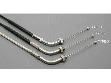 アクティブ ACTIVE 1060158 アジャスタブル スロットルワイヤー 900mm TYPE-2 ステン金具／BLK仕様
