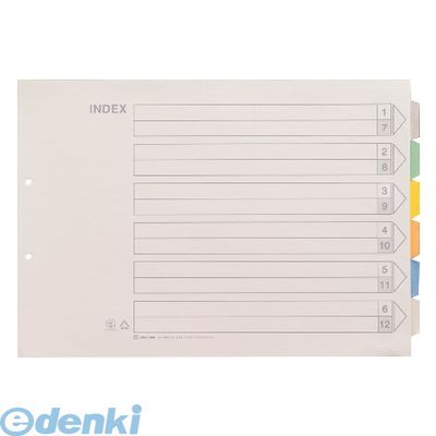 Index - キングジム KING JIM 1000E-6Y A3Eカラ−インデックス　6山タイプ