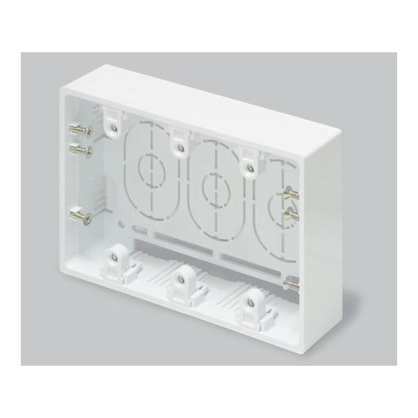 マサル工業 MASARU SFBA32 ニューエフモール用露出ボックス 3個用 浅型 ホワイト