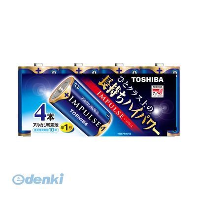 【商品説明】●ひとクラス上の長持ちハイパワー。●東芝社アルカリ1比（単5形、9V形は除く）。●まとめパック●形式：単1形（1．5V）●4本