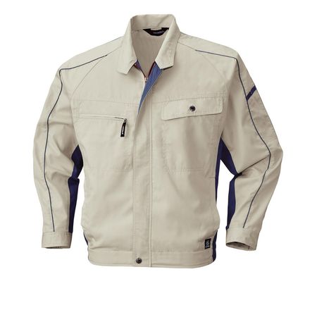 4930269208724 ECO WORLD 6657 ナガソデジヤケツト 色：シルバーグレーXブルーグレー サイズ：4L(4)