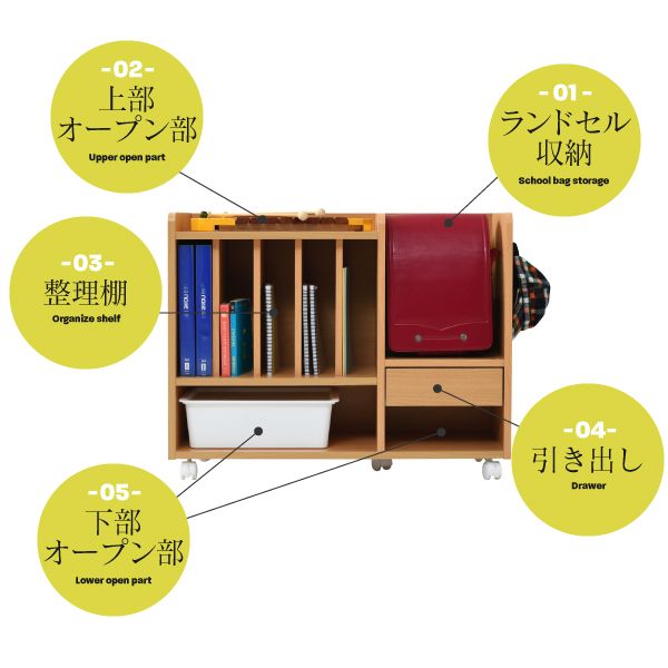 (LINEクーポン有)JKプラン FRM-0125-WH 直送 代引不可・他メーカー同梱不可 ランドセルラック カウンター下 多機能 幅80 高さ62.5 奥行30 FRM0125WH ランドセルラック カウンター下 多機能 幅80 高さ62.5 奥行3 [3]