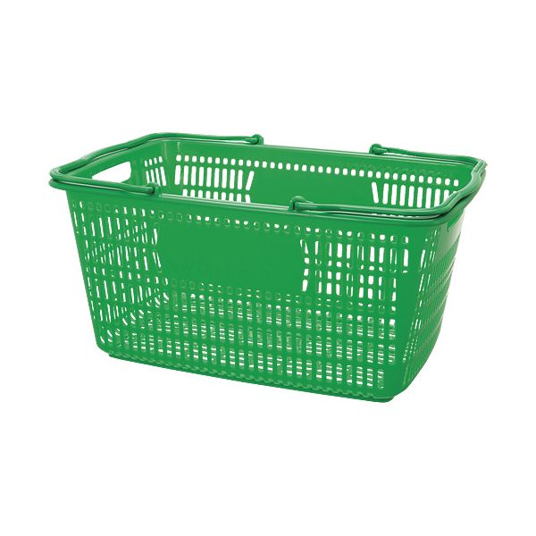 Storage Box - スマートバリュー B264J-GR ショップかご 30L緑 B264JGR ジョインテックス SV