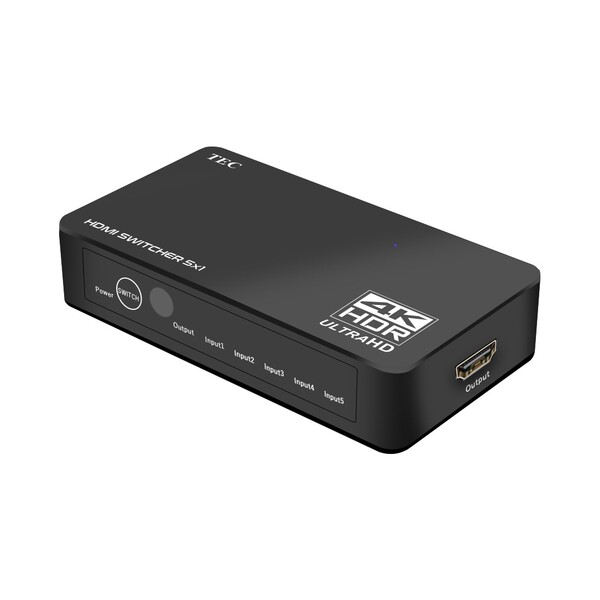 (LINEクーポン有)TEC テック THDSW51-4K60 4KウルトラHD HDR対応 5入力1出力 HDMI切替器 THDSW514K60(2.0)