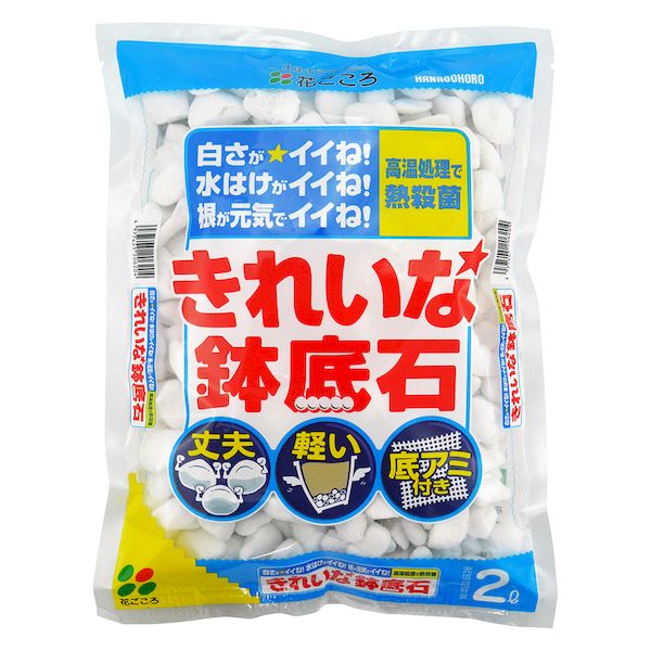 【商品説明】●ホワイトストーンが通気性・排水性を高めます。●純白で軽量な軽石です。●鉢物を軽く仕上げます。●くり返し使っても崩れにくい。●袋サイズ　180＊230＊60