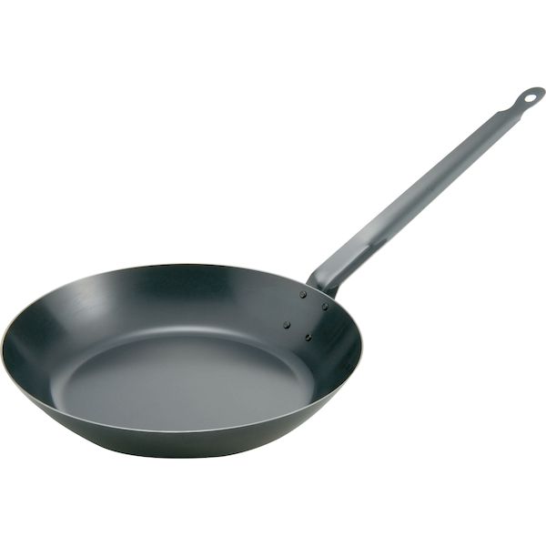 Ih/Gas Compatible - (LINEクーポン有)4967151009053 エムテートリマツ MTブルーイング鉄フライパン24cm 板厚1．6mm IH対応 油が馴染みやすい 鉄厚板フライパン