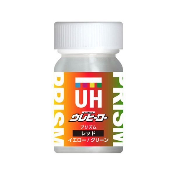 【商品説明】レッド/イエロー/グリーン〇角度によって色が変わる！柔軟性特価のウレヒーロー。ウレヒーローは、柔軟性・伸縮性に特化した塗料です。ゴムや布など柔らかい素材に対して塗装を行っても柔らかさが維持されます。ウレヒーロー ラスクリは、2液型のウレタン樹脂塗料。さらに、耐水性、耐薬品性、耐溶剤性等にもすぐれ、さらに柔らかい塗膜なのに速乾でツルっとした塗膜も特徴。ゴム、金属、プラスチック塗り分けいらずの特殊コーティング剤としても期待されています。柔軟素材全般、撥水コーティング用※使用前によく攪拌し沈殿の無いようお願いします。※メタリックやメッキタイプ、ツヤ消しについては、成分がより沈殿しやすいため、場合によっては棒などで底をお越ししっかりと攪拌するようにお願いします。※メッキシルバーとメッキゴールドは希釈済みのエアブラシ推奨品です。筆などでも塗装できますが、メッキ感の見た目は損なわれる可能性があります。※原色カラーは筆、ローラー、刷毛、エアブラシ各種対応しております。希釈の場合は、ウレヒーロー専用うすめ液を必ずご使用ください。※素材の表面に汚れや油等不純物があると密着阻害を発生する可能性があります。※ウレヒーローは薄膜仕様なため、分厚く塗装し過ぎると乾燥不具合を発生する可能性があります。※ウレヒーローおよび専用うすめ液は有機溶剤が含まれるため素材や旧塗膜を侵す可能性があります。目立たない箇所でテストの上ご使用ください。※夏場は乾燥に30分〜1時間かかります。※冬場は乾燥に1日かかる場合があります。※動かしたりすのは最低でも塗装後1日以上、できれば3日以上経ってからお願いします。※乾燥前に触ると密着阻害を発生する恐れがあります。※吸い込んだり、目に入れたりしないよう、手袋、ゴーグル、マスクを着用ください。※換気をしっかりしてご利用ください。※火気の無い場所でご利用ください。※お子様の手の届かない所に保存し、保管時は蓋をして高温多湿、直射日光を避けてください。スペック色メッキシルバー適応素材鉄、ステンレス、アルミ、アルミ(6063)、その他(特殊用途)、スチレンゴム、天然ゴム、エチレンプロピレンゴム、ニトリルゴム 、ポリカーボネート、29ナイロン、PET、アクリル、ABS、ガラス、軟質塩化ビニール、硬質塩化ビニール、合成皮革乾燥方法常温乾燥タイプウレタン容量（ml）15分類メッキ調伸縮率（％）150〜300推奨塗装方法エアブラシ塗装、筆塗り塗料　DIY　ホビー　画材　ウレヒーロー　斎藤