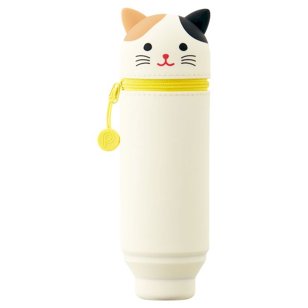 リヒトラブ LIHIT LAB. A-7712-7 SMART FIT PuniLabo スタンドペンケース 7ミケネコ A77127 akarica-11115739 アカリカ パッケージ画像