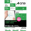 A-one エーワン 28784 ラベルシール レーザープリンタ 光沢紙 A4 1面 100シート入 4906186287845【AKB】