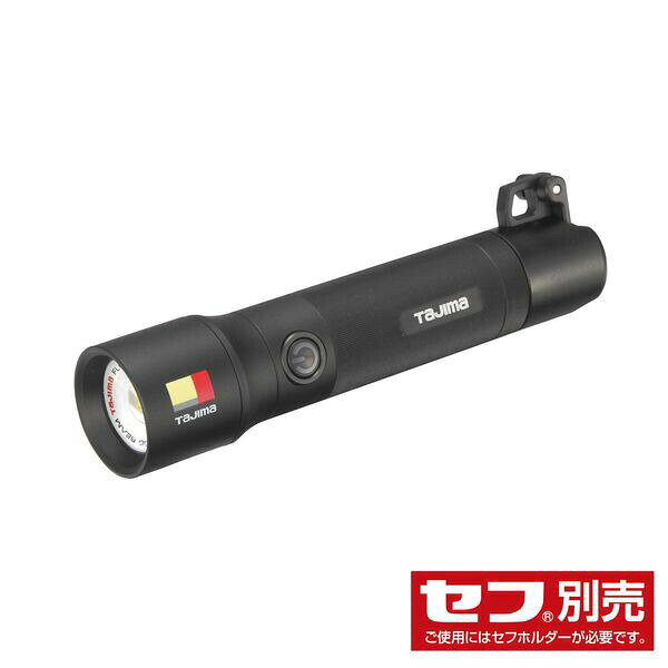 【商品説明】●セフホルダーにサッと着脱できる●テールキャップに収まる可動式セフフック構造●スライドフォーカス機能搭載。スライド式でスポット⇔ワイド照射を切替できる●ハイ / ミドル / ローの3モード切替●バッテリーインジケーター搭載。ボタン操作で確認可能●移動時や接触でONにならない誤作動防止形状プッシュスイッチ●減電警告付●アルミボディ。落下防止器具取付穴付(※1)セフホルダーは別売となります【仕様・規格】●サイズ：幅40mm×全長179mm●製品重量（g）：285●明るさ：最大500lm●使用電池：専用充電池（LE-ZP3747）●照射距離：100m（モード3）●配光特性：スライドフォーカス●防水仕様：IPX4●落下強度：2m●規格：ANSI FL1 Standardに準拠した性能表記です。明るさが初期値の10%を切るまでの時間となります●材質：[本体]Al、ABS、PC　[バッテリー]PVC、SUS、PC、21700セル●付属品：リチウムイオン充電池3747《PSE適合品(※2)》・USB充電ケーブルPU3(※2)リチウムイオン充電池に関して届出事業者名：株式会社TJMデザインPSマークの種類：PSE