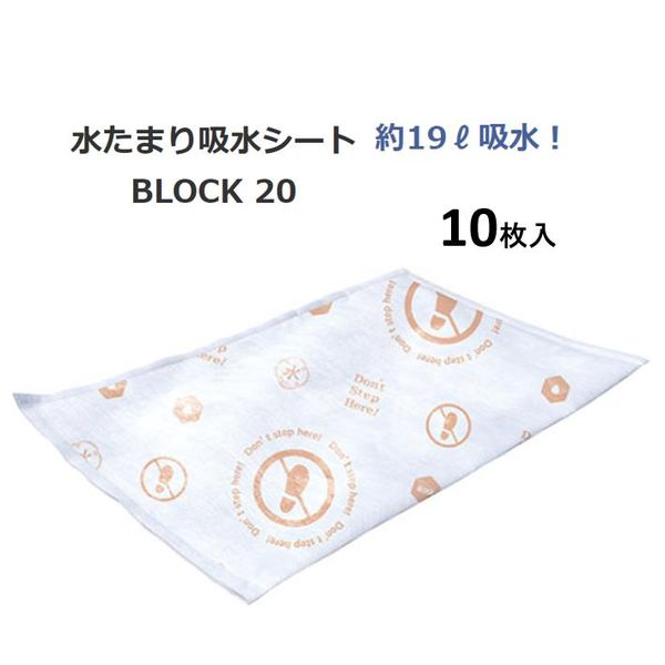 第一衛材 BMS-004 防災人 水たまり吸水シート BLOCK 20 1袋10枚入 BMS004