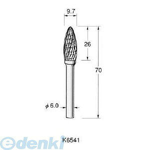 日本精密メーカーお問い合わせ：072-757-8750日本精密 K6541 超硬カッター 1本【商品説明】クロスカット最高回転数：40000rpm軸径：φ6金属・非金属の研削・彫刻・バリ取りなどに適している先端工具です。。