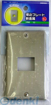 オーム電機 04-8159 埋込プレート新金属 1口用 048159 HS-U1KSP-G 大角形1口