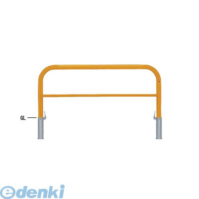 【個人宅配送不可】【個数：1個】帝金 Teikin 82P3-15 Y 直送 代引不可・他メーカー同梱不可 スチール製バリカー　横型・コノ字型・アーチ型・U字型車止めポール スタンダードタイプ 中桟付・中桟あり　φ60.5×t2.8 W1500 H650 mm 黄色 82P315Y