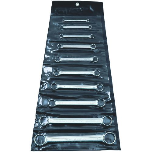 【即納在庫品】「直送」4M10T フラット型ボックススパナセット 10本