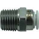【即納在庫品】「直送」千代田通商 FS6-02MW ファイブSUSメイルコネクタ 白 6mm・R1/4 FS602MW 309-4871