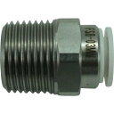 【即納在庫品】「直送」千代田通商 FS8-03MW ファイブSUSメイルコネクタ 白 8mm・R3/8 FS803MW 309-5177