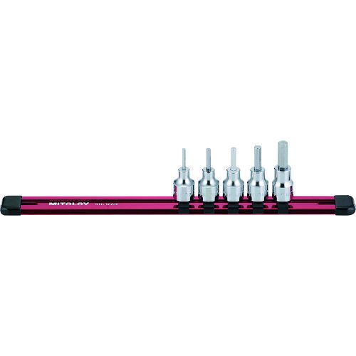 水戸工機メーカーお問い合わせ：029-251-5111【特長】●差込角9.5mm用です。【仕様】●差込角(mm)：9.5●セット内容：303HT、304HT、305HT、306HT、308HT●セット内容(点)：5【セット内容／付属品】●ソケットホルダ用レール●クリップ【原産国】日本