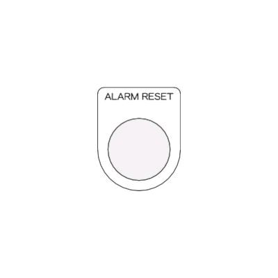 【即納在庫品】「直送」アイマーク P30-41 押ボタン／セレクトスイッチ メガネ銘板 ALARM RESET 黒 φ30..
