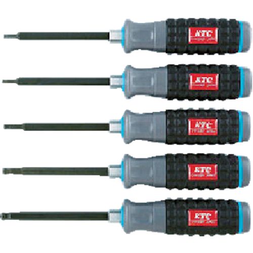 【即納在庫品】「直送」KTC 京都機械工具 工具 TD1HBP5 樹脂柄ボールポイントヘキサゴンドライバセット 5本組 TD-1HBP5 ケイティーシー 4989433826455 KYOTO TOOL 1S