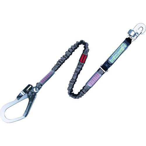 藤井電工メーカーお問い合わせ：0795-48-3360【仕様】●色：シルバー●径(mm)：32●長さ(mm)：1150〜1600●フック口開き(mm)構造物側：50●フック口開き(mm)人体側：13●ランヤード寸法幅×長さ(mm)：32×1150〜1600【仕様2】●厚生労働省「墜落制止用器具の規格」適合品●ランヤード種別：タイプ1【原産国】日本