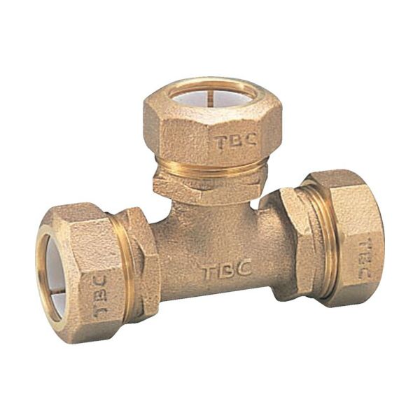【即納在庫品】「直送」TBC 25PT-1 PE継手チーズ1種25mm 25PT1 282-3381