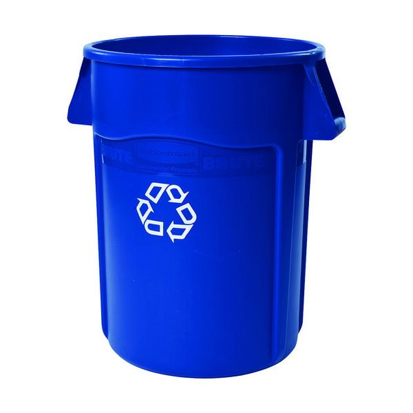 ニューウェルラバーメイドジャパ 26430765 直送 代引不可・他メーカー同梱不可 ラウンドブルートコンテナ スリット付き 166．5L ダークブルー