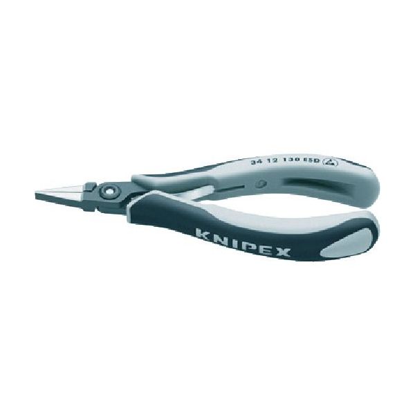 【即納在庫品】「直送」クニペックス KNIPEX 3452-130ESD ESD精密用プライヤー 半丸 130mm 3452130ESD