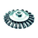 【即納在庫品】「直送」LESSMANN社 471254 ノットベベルブラシ Φ100 高張度鋼線 0.5 484-0348
