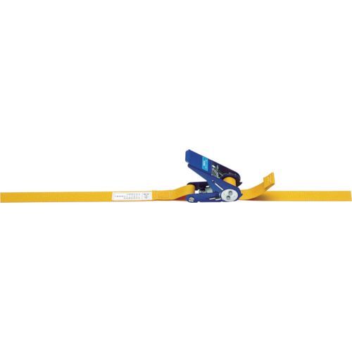 キトーメーカーお問い合わせ：0120-988-558【特長】●巻取タイプの強力ラッシングベルトです。【用途】●荷締め作業。【仕様】●最大使用荷重(t)：0.764●ベルト長さ(m)巻取側：5●ベルト長さ(m)固定側：1●ベルト寸法(mm)幅×厚さ：50×2.2●色：青緑●製品破断強度(kgf)：3000●破断荷重：30kN●最大使用力：7．5kN●端末仕様：シボリ縫製【仕様2】●ラチェットバックル式【材質／仕上】●ベルト：ポリエステル●ラチェットバックル：スチール【原産国】日本　