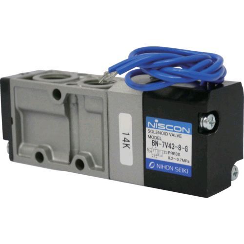 【即納在庫品】「直送」日本精器 BN-7V43-8-G-E200 4方向電磁弁8AAC200Vグロメット7Vシリーズシングル BN7V438GE200
