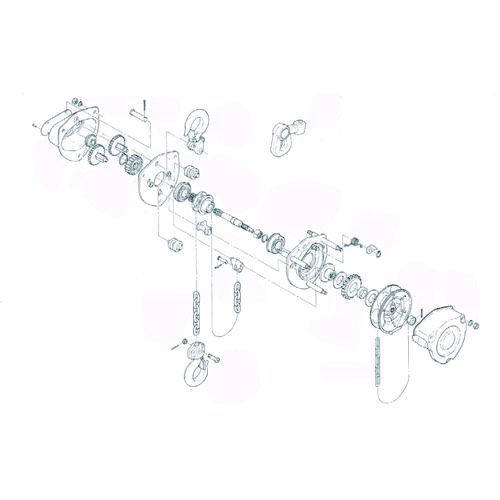 【即納在庫品】「直送」キトー ［C3BA00510213］ チェーンブロック マイティM3形 CB005用部品 下フック1式
