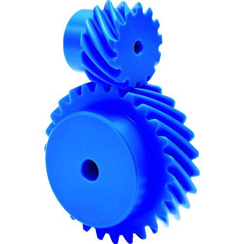 【即納在庫品】「直送」KG H2BP13L-B フードコンタクト　青POM　ギヤシリーズ　はすば歯車・ねじ歯車　歯数13 H2BP13LB(4)