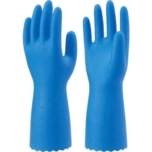 【あす楽対応】「直送」 1214700 塩化ビニール手袋 No160耐油薄手 ブルー Lサイズ