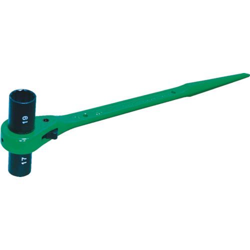 【即納在庫品】「直送」スーパーツール RN-1721WL 両ロングソケット・両口ラチェットレンチ 爪式 六角対辺：17×21 全長：310mm RN1721WL