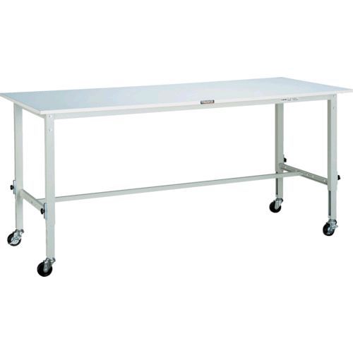 【個人宅配送不可】トラスコ中山 TRUSCO SAEM1809C75W 直送 代引不可・他メーカー同梱不可 SAEM型高さ調整作業台 1800X900 75φ車輪付 ホワイト色