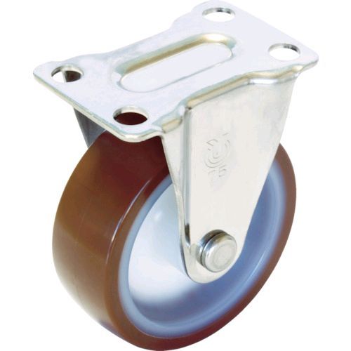 【即納在庫品】「直送」【受注生産品】ユーエイキャスター SUS-SR-65UR プレート式 固定 ステンレスキャスター ウレタン 車輪径65mm Sタイプ SUS−SR型 取付寸法55×28 SUSSR65UR