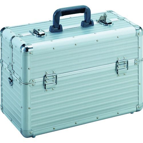 【即納在庫品】「直送」【個数：1個】トラスコ中山 TRUSCO TACR45 アルミケース 両開き 内寸432X205XH305 シルバー 389-5548