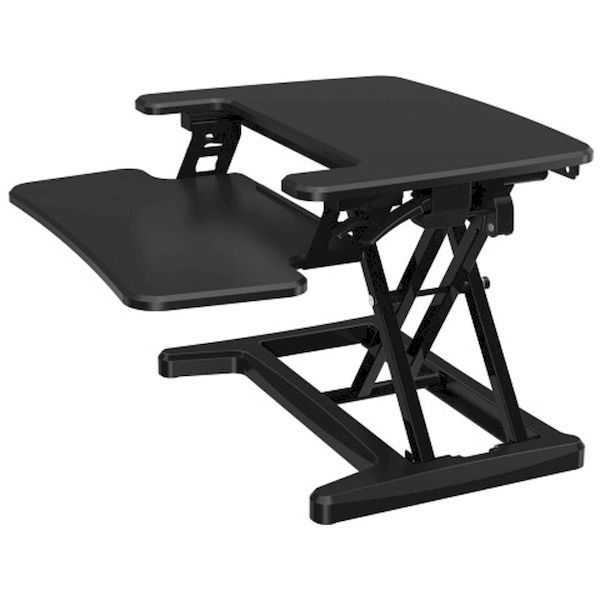 TRUSCO TMT107SS-BK ガス圧式卓上PCデスク アルコーヴ 黒 550X415 キーボード置き付 TMT107SSBK